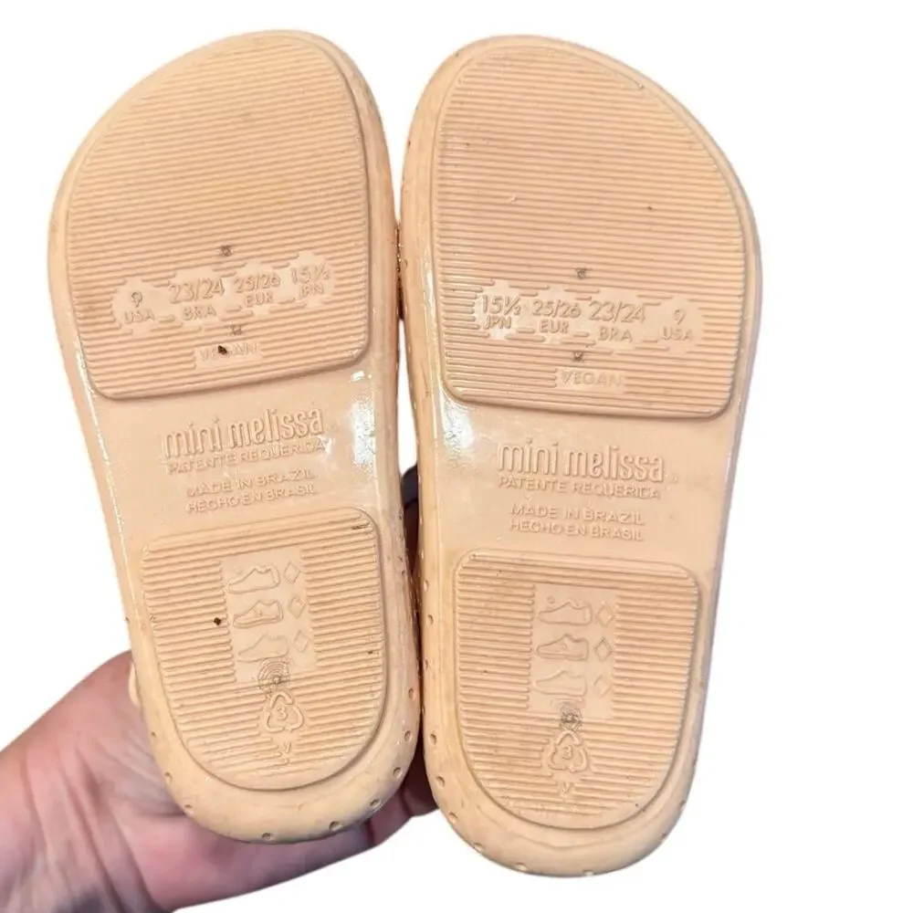 Mini Melissa Furadinha Pop BB shoes with bow Toddler Size 9